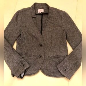 LOFT gray soft cotton blazer small